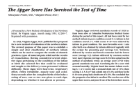 2005 journal clipping entitled "The Apgar Score Has Survived the Test of Time"